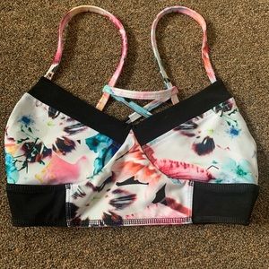 LA Hearts Floral/Mesh Sports Bra